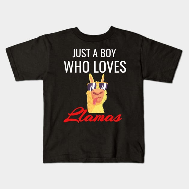 Just a boy who loves llamas Kids T-Shirt by madani04